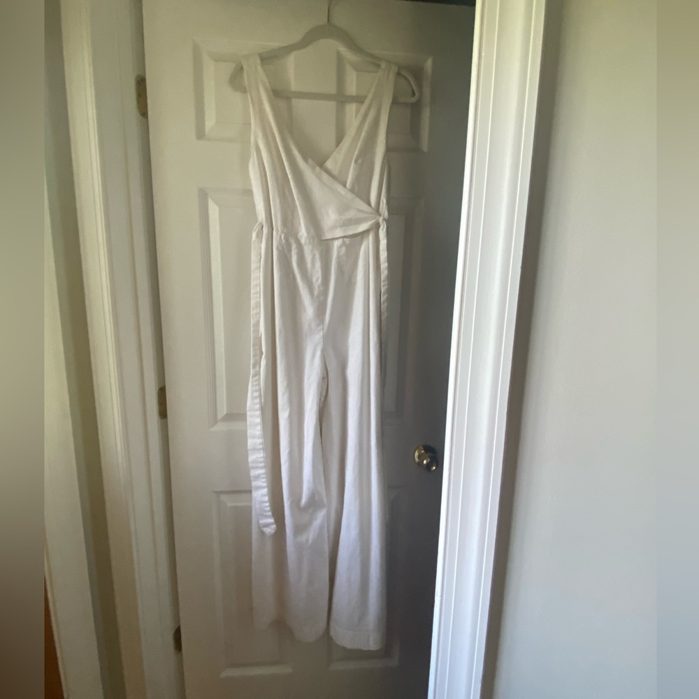 Anthropologie White jumpsuit size 2